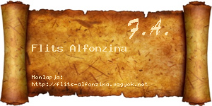 Flits Alfonzina névjegykártya